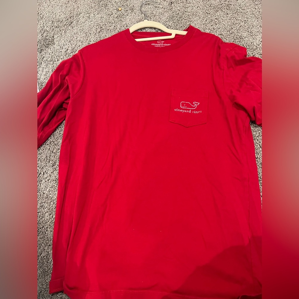 Mens red vineyard vines long sleeve